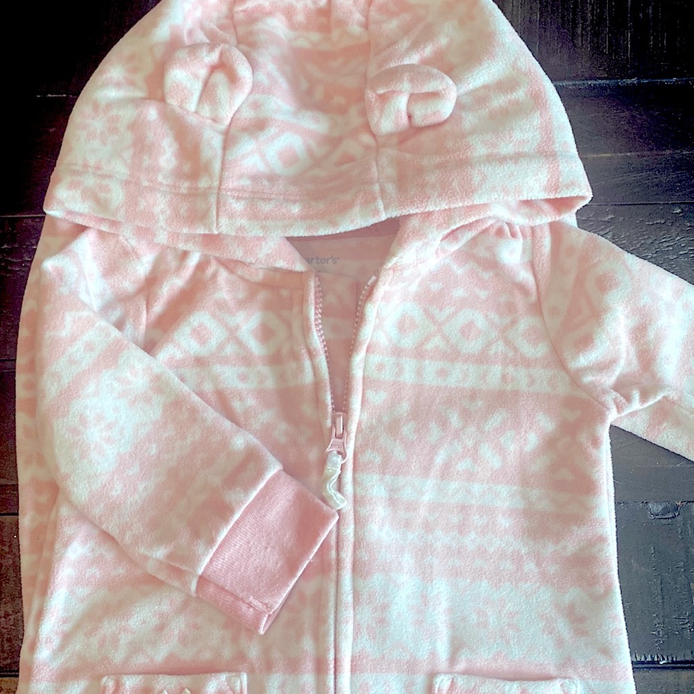 Girls Fleece carters bodysuit 6m